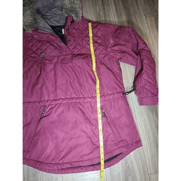 L.L.Bean woman's Anorak/parka/ pullover jacket Size M -reg. Removable fur - Picture 7 of 8
